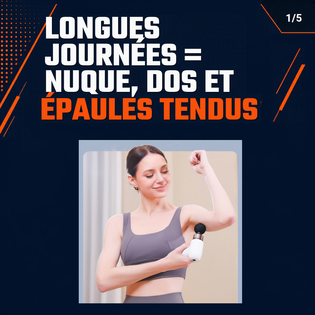 Utilisation du pistolet de massage sur le bras