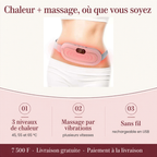 3 niveaux de chaleur, massage par vibrations, sans fil