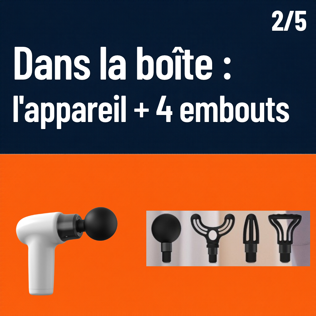 Dans la boîte : l'appareil et 4 embouts