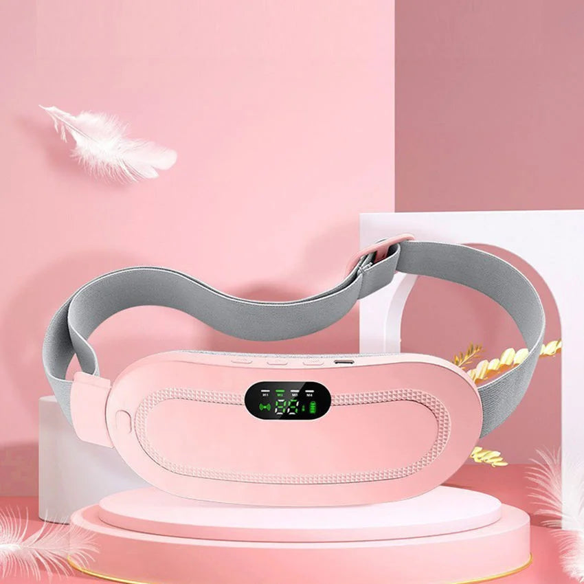 Ceinture chauffante rose avec écran LED